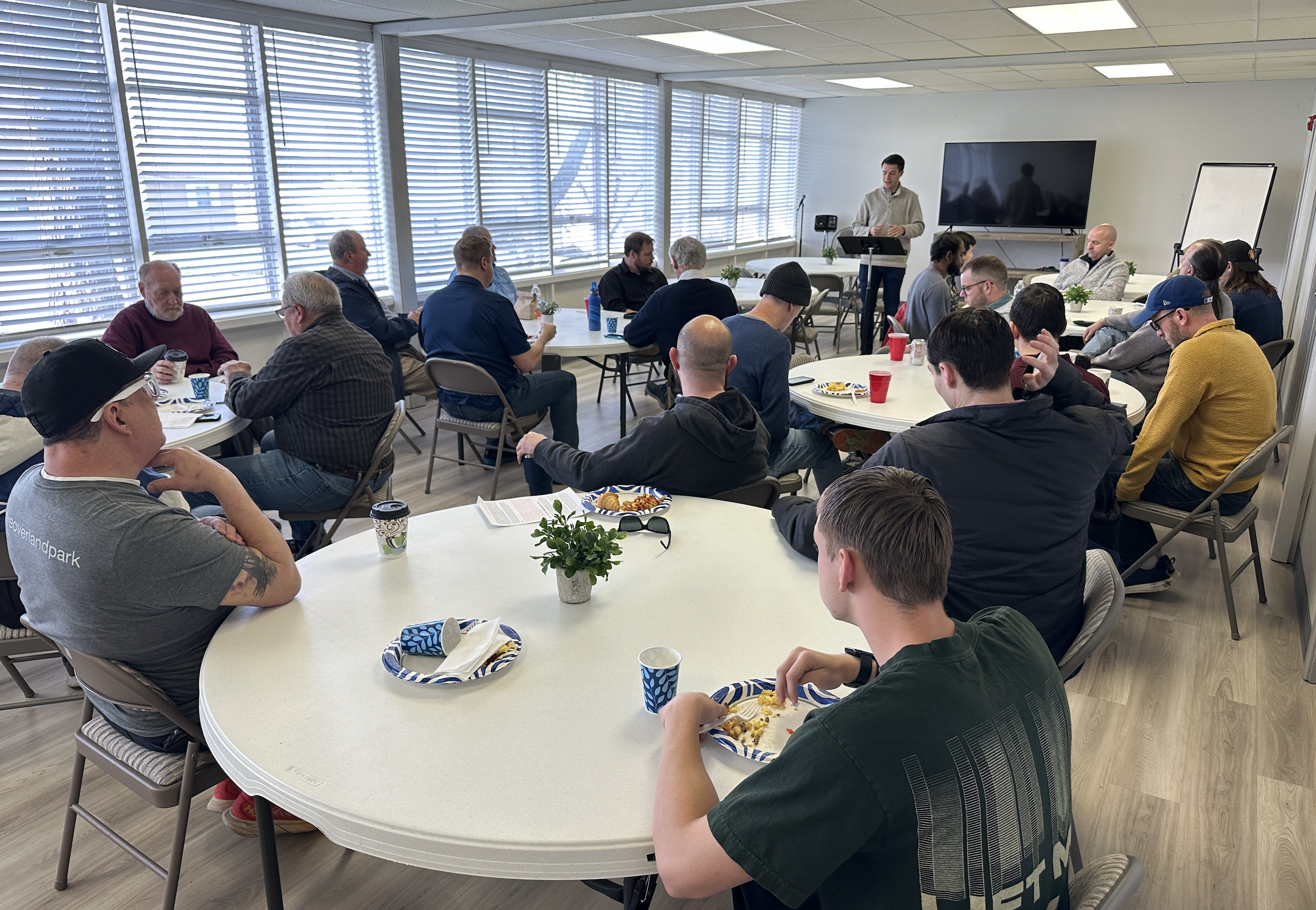 Men's breakfast gathering